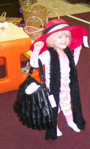 Grace says, "Granma, with the right accessories even PJs work!"