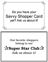 Frequent Buyer Cards, Frequent Shoppers, Savvy Savers!